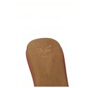 Versace 19.69  trendy leather flip flops on the wedge.