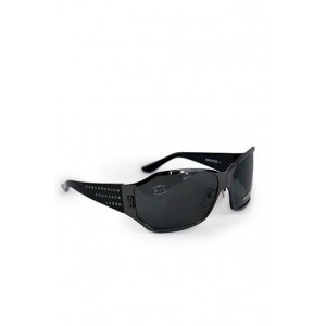 Sonia Rykiel fashionable black sunglasses with box and zircons