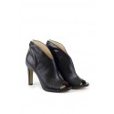 Versace 19.69 leather black heel shoes.