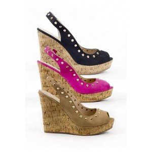 Gas stylish wedge sandals with stud