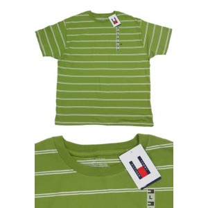 Men's Tommy Hilfiger branded double stripe t-shirt.