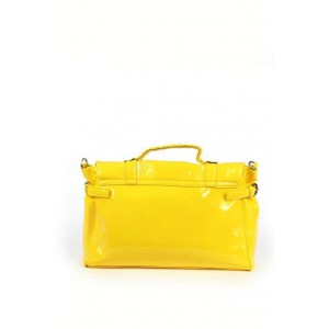 Fashion Only patent buckle detail fashion satchel.