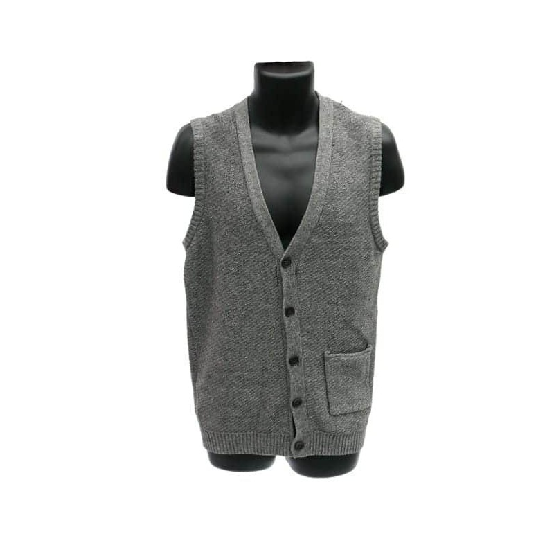Selected Homme grey knit waistcoat.