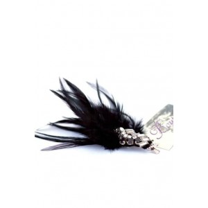 Continental Ladies Headband with large feather.